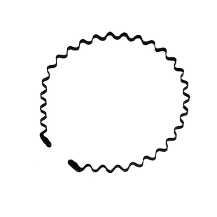 简约基础黑色金属发箍波浪形纯色细头箍运动发带碎发发卡洗脸压发