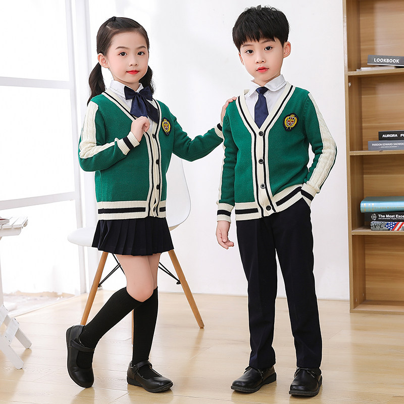 儿童纯棉针织开衫毛衣幼儿园园服