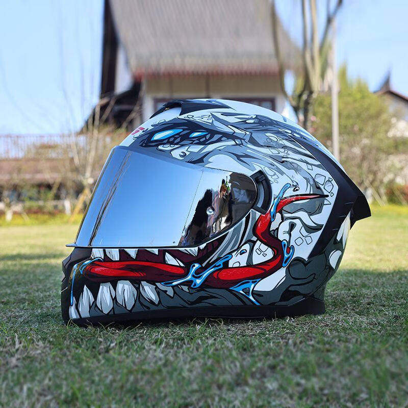 日本araione3C认证摩托车头盔男女全覆式双镜片蓝牙槽机车跑车全