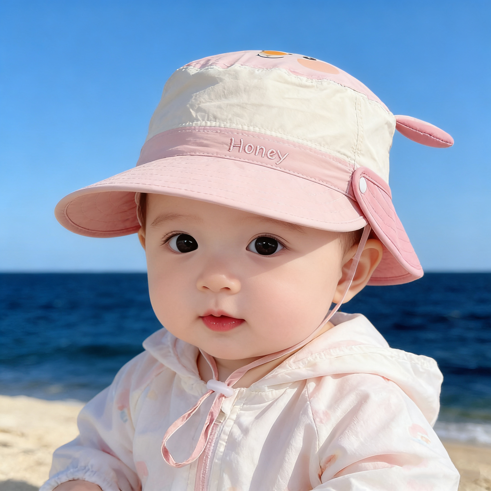 宝宝遮阳帽春季户外防晒前后檐披肩帽子男女儿童婴儿大帽檐渔夫帽,童装/婴儿装/亲子装,帽子,淘宝优惠券,粉丝福利购,淘宝优惠卷