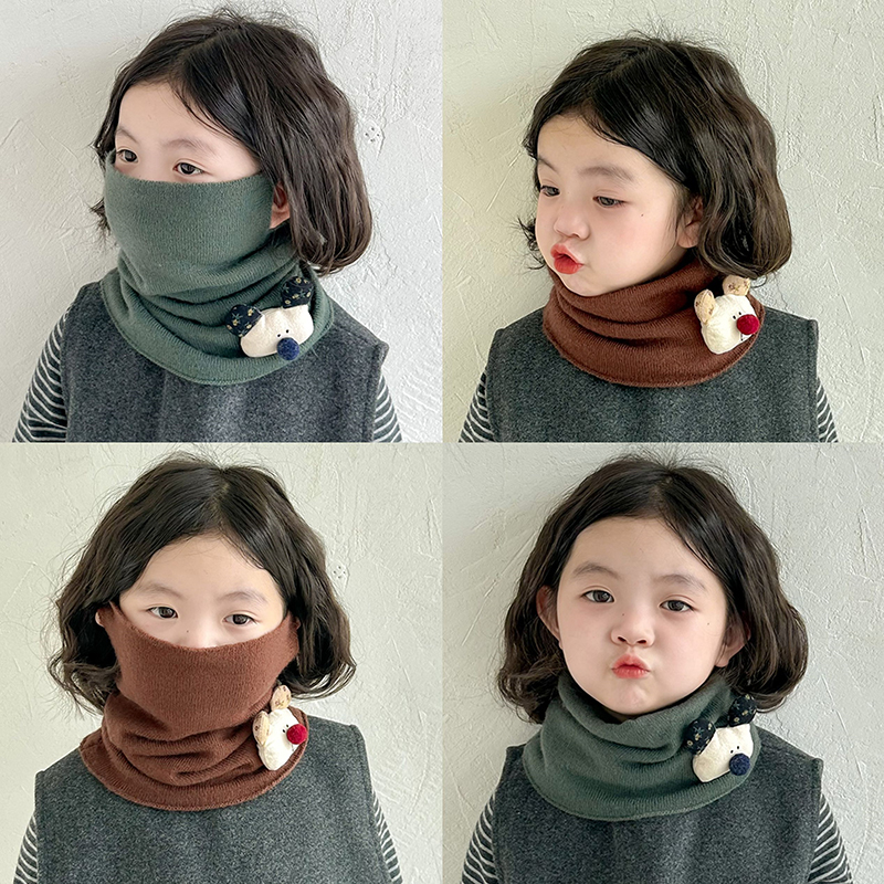 儿童围脖秋冬女童男童围巾护脸