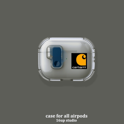卡哈特自动弹盖适用airpodspro2保护套潮牌时尚情侣男女小众个性二三四代苹果蓝牙耳机壳4硅胶透明灰防摔软盒