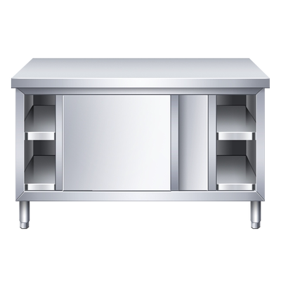 不锈钢焊接拉门工作台厨房桌子