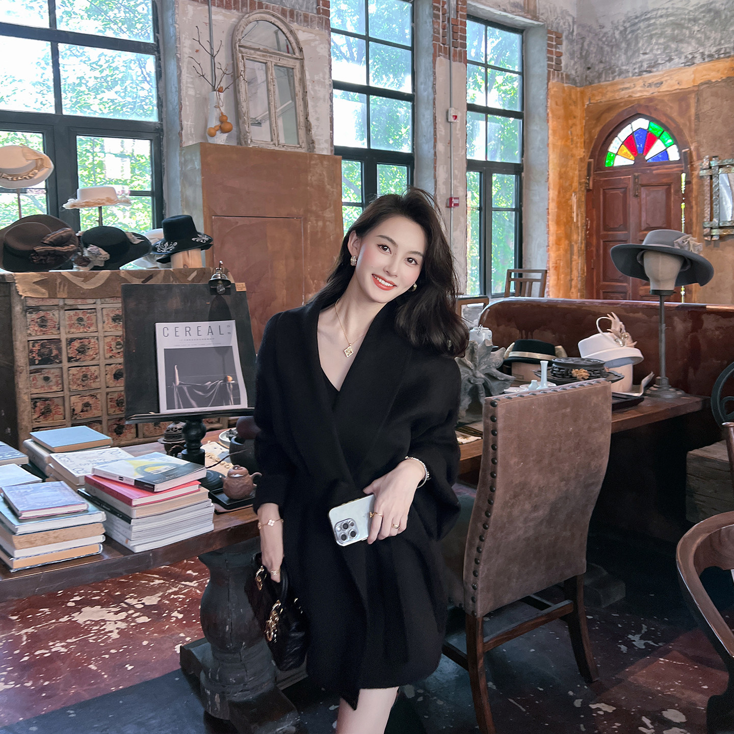 2025冬季新款双面呢大衣女韩系高级感宽松气质小个子羊毛呢外套,女装/女士精品,毛呢外套,淘宝优惠券,粉丝福利购,淘宝优惠卷