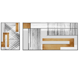 影拥 绳墨 现代简约风格抽象装饰画客厅沙发背景墙壁画办公室挂画