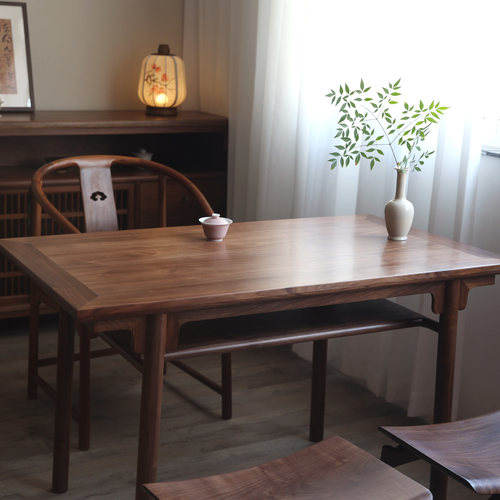 宋式美学黑胡桃木小茶台