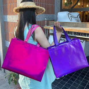 包装 衣服用礼品购物女装 定制 店手提袋子装 加厚镭射无纺布袋服装