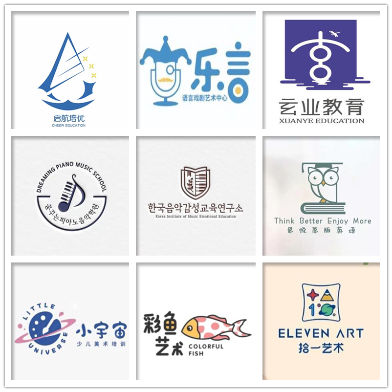 logo设计企业品牌舞蹈工作室围棋少儿模特主持图标志艺术教育logo