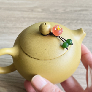 茶壶小提溜高端紫砂壶盖吊坠装饰品桂花挂件西施石瓢盖碗通用配件