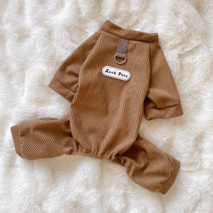 泰迪狗狗 薄款 衣服小狗比熊宠物小狗灯芯绒 四脚秋天春季 2025新款