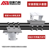 Монитор, трубка из нержавеющей стали, камера видеонаблюдения, уличный фонарь, фонарный столб