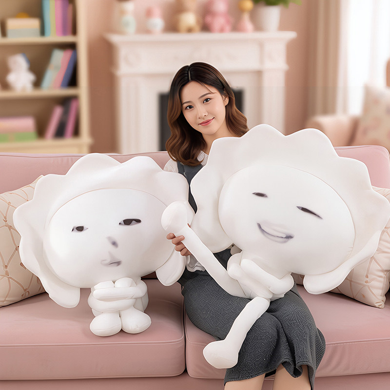 搞怪饺子表情包抱枕恶搞公仔玩偶布娃娃宿舍靠垫创意男女生日礼物