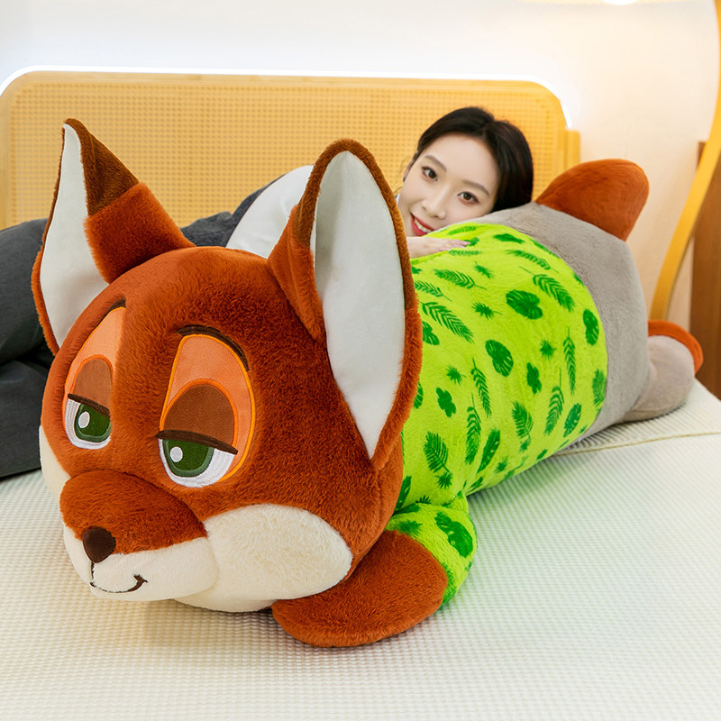 趴款朱迪兔子长条抱枕疯狂动物城尼克狐狸玩偶睡觉布娃娃女生礼物