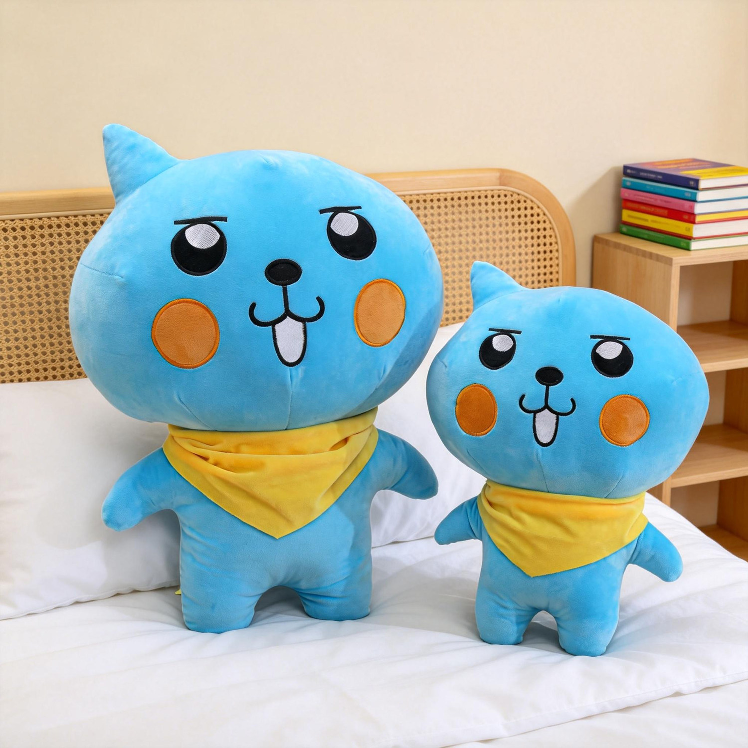 酷儿玩偶毛绒玩具卡通公仔蓝色猫咪抱枕儿童陪睡觉娃娃摆件礼物女