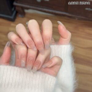 【一梦黄梁】三月兔春季款新色系显白美甲手工温柔风穿戴甲中长款
