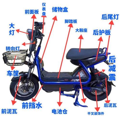 极酷s电动车塑料外壳大灯龙头外卖车鞍座龙头原装配件包邮