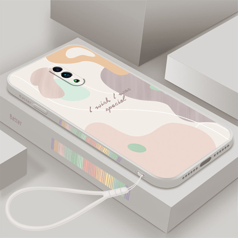 莫兰迪适用OPPOReno手机壳OPPO Reno十倍变焦液态硅胶软壳Rone全包镜头opop防摔直边0pp0网红撞色外壳男女软