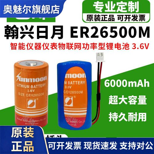 适用日月ER26500M流量计电流表计量表燃气表2号C型功率型3.6V锂电池