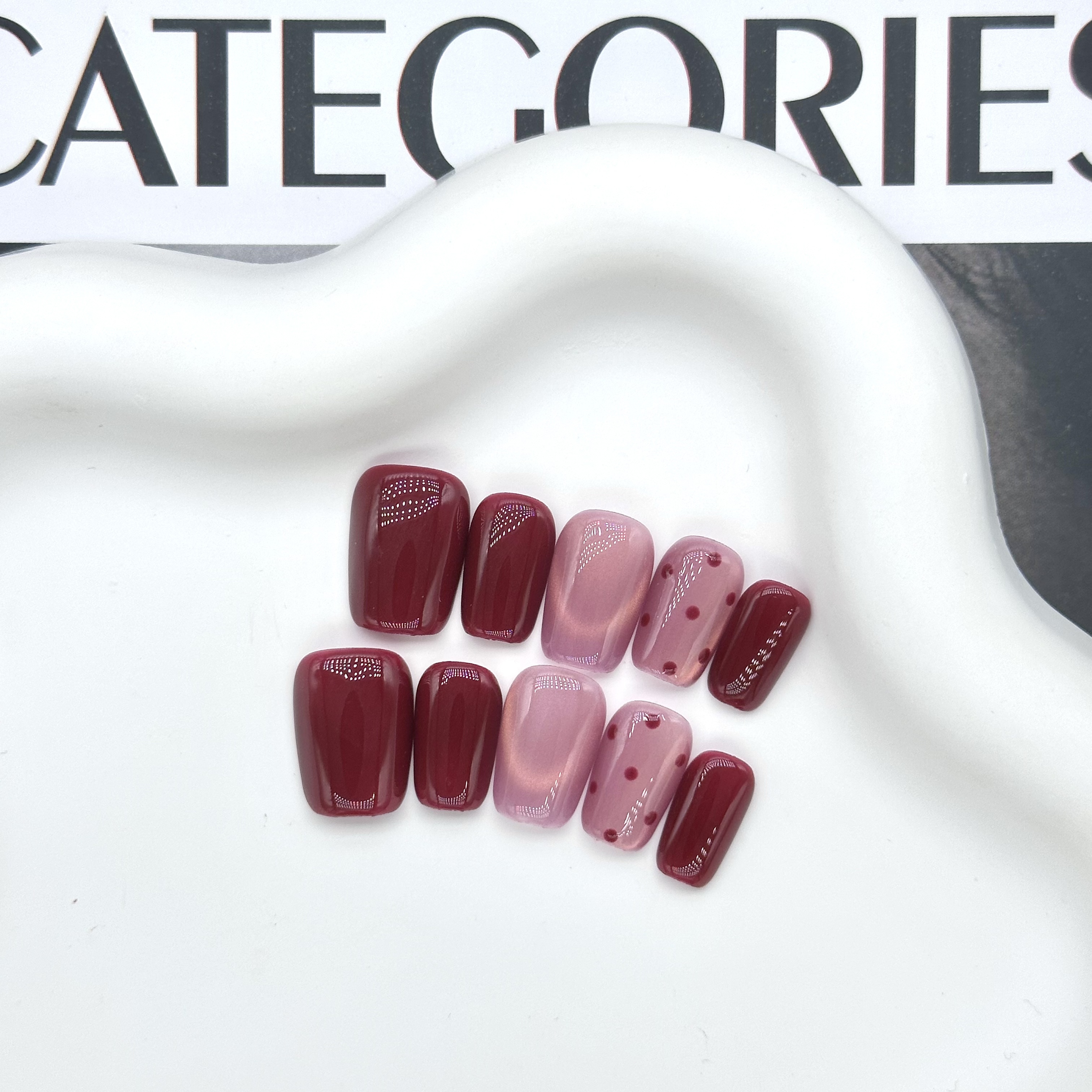 跨年秋冬高级感短款猫眼穿戴甲