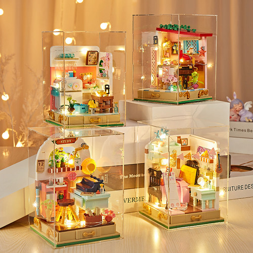 女孩系列拼图moc小红书网红同款