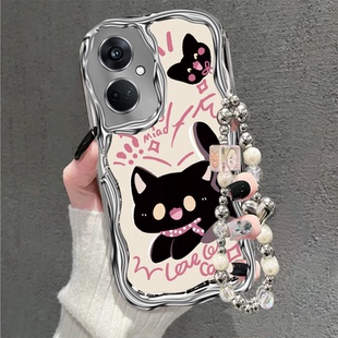 适用于OPPOK11手机壳卡通手链OPPOK11x手机壳K12新款女全包软壳K12s防摔软硅胶可爱电镀银K12x保护壳