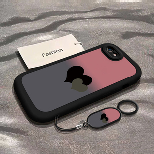 适用苹果SE手机壳iPhoneSE二代保护套渐变爱心新款硅胶全包保护套IPSE三代可爱SE2代软壳女可爱苹果SE保护壳