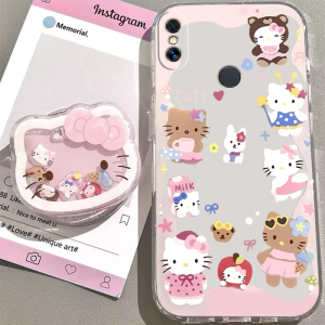 适用红米Note5手机壳红米Note4X/Note5A标准版/高配版女款支架手链可爱透明卡通超薄新款防摔全包