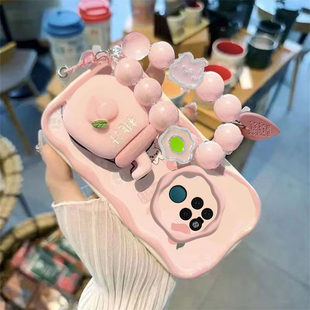 适用华为Mate20手机壳女可爱手链支架华为mate2PRO保护套卡通hma一al00新款 软壳硅胶超薄华为mate20pro保护壳