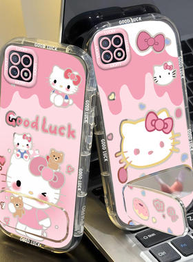 橘锐适用OPPOA72手机壳OPPOA91/A92s/a93女款镜子支架软壳卡通超薄新款