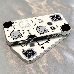 适用于华为智选NZONES7手机壳智选NZONES7Pro+新款可爱NZONE50Pro女款全包软壳电镀银卡通可爱软壳超薄