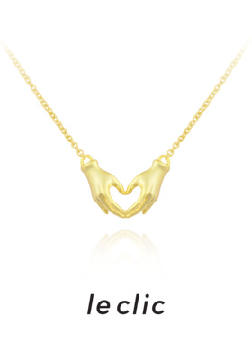 leclic HAND-Heart爱心系列14K金 项链女 小众设计 浪漫笔芯手势