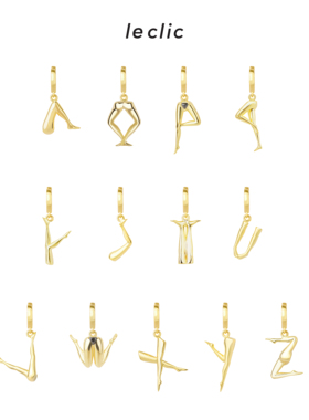 小众字母艺术原创吊坠