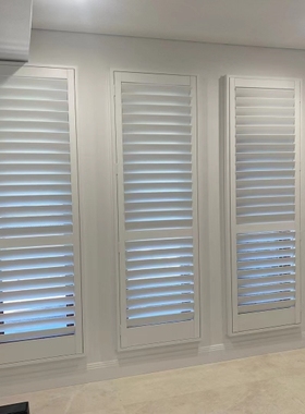 华伟实木白色shutters 欧式透气窗 百叶窗 厂家直销