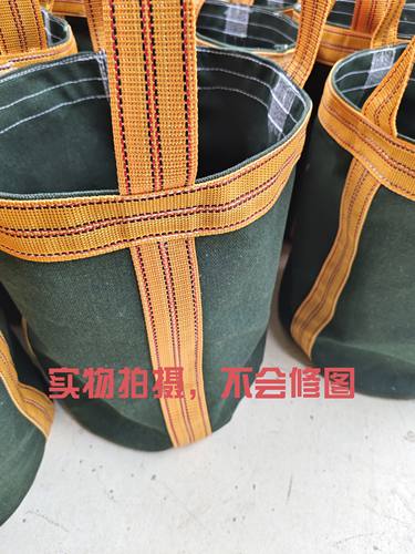 帆布吨袋吊装圆形方形工地高空承重吊物袋1吨2吨装修上料袋可定制