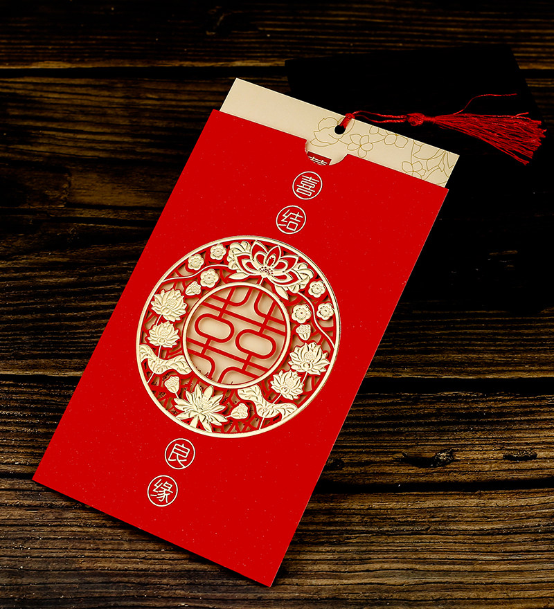 喜帖流苏请柬请帖结婚2019婚礼创意中国风高档打印网红邀请函定制|ruв категории фестиваль товаров/подарок, приглашение - от Buy2taobao.com для оказания профессиональной услуги покупки агента Taobao