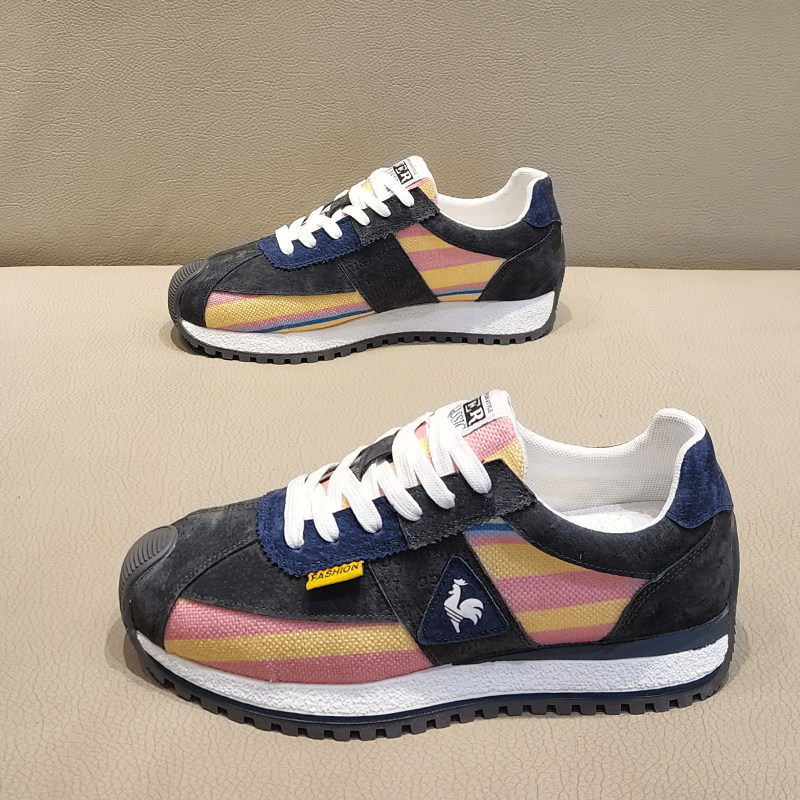 男鞋2025夏季新款时尚百搭厚底低帮板鞋皮布拼接透气系带休闲鞋潮,流行男鞋,休闲板鞋,淘宝优惠券,粉丝福利购,淘宝优惠卷