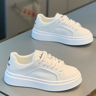 男鞋2025秋季新款低帮厚底小白鞋圆头百搭板鞋增高透气爆款休闲鞋