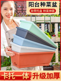 Длинный цветочный горшок пластик балкон Посадка бассейна клубника Посадка горшка домой сгущаться овощной специальный полка артефакт узкий Посадка