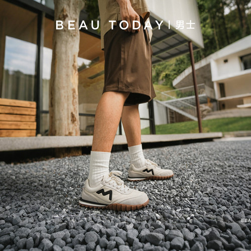 BeauToday牛皮德训鞋男