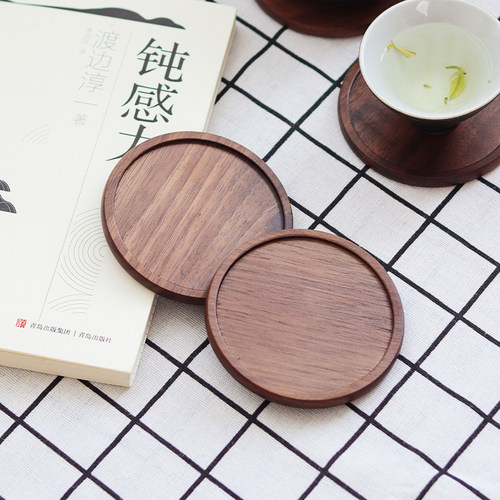 黑胡桃木防烫杯垫杯托