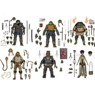 NECA忍者神龟手办玩具机甲摆件模型 浪人环球怪物木乃伊