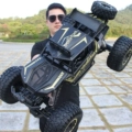 Alloy Version of the Huge 50cm Four-Wheel Drive Off-Road Climbing Car [Black] with Lights