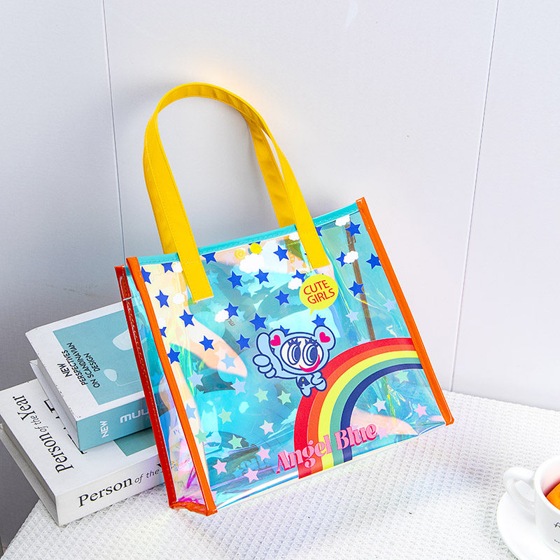 Angle Blue炫彩镭射手提沙滩袋新款定制游泳袋高档赠送礼品袋子