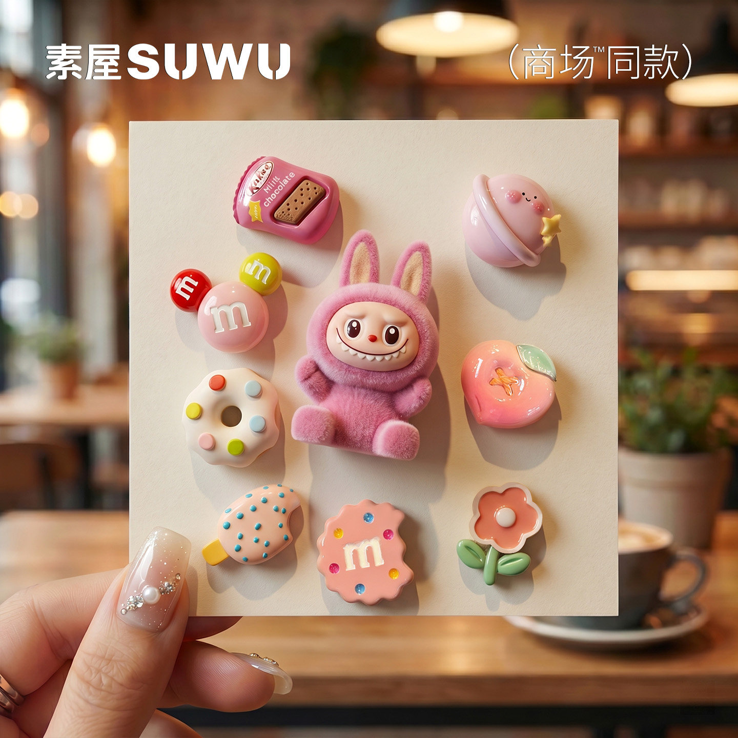 2026新款洞洞鞋配饰鞋花立体毛绒卡骆驰鞋扣可爱适配Crocs芭蕾鞋