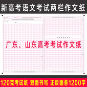 2026年新版 1200字双面书写模拟考试 广东山东高考语文作文纸两栏版