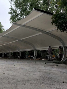 大梁加工膜结构车棚7字钢梁膜结构车棚配件圆弧梁直梁Y字直销i.