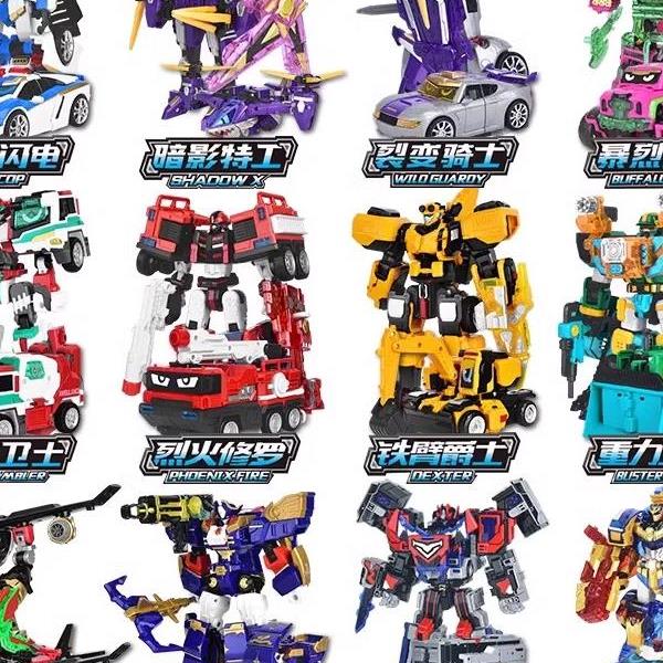 展高炫卡斗士炫蓝闪电变形机器人汽车玩具儿童男孩金刚战士召唤器