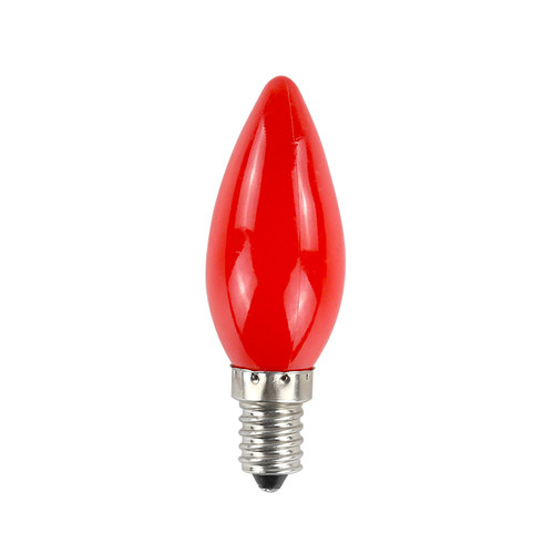 LED蜡烛灯泡卧室红色神台E27E14E12大小螺口佛台节能球泡家用光源