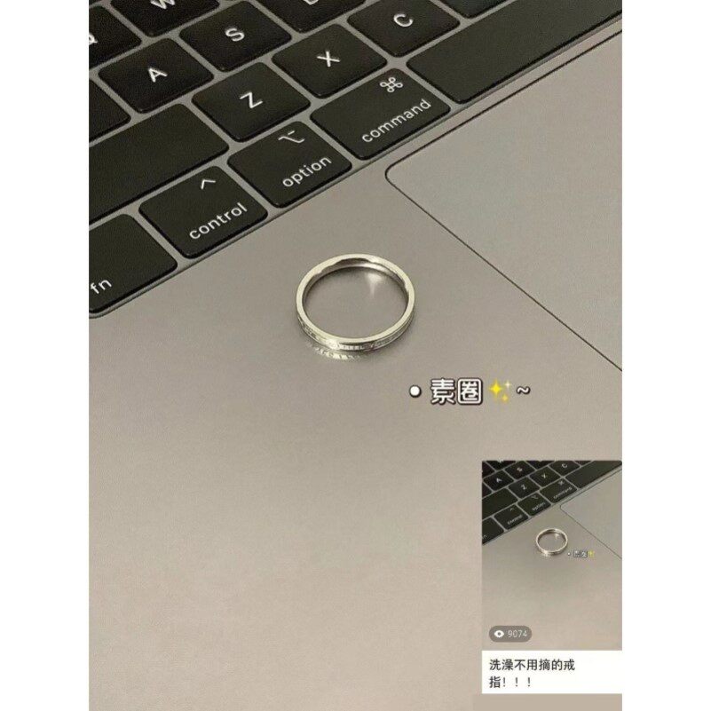 素圈简约冷淡风小众设计情侣戒指图片