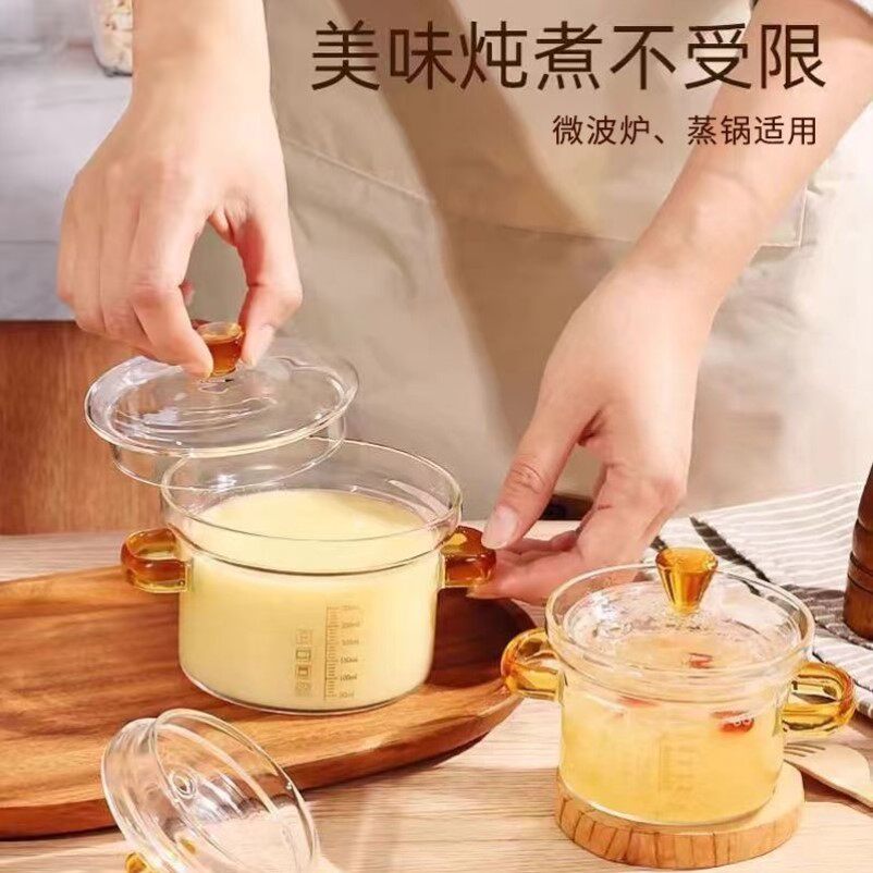 食品级蒸鸡蛋羹专用蒸碗蒸水蛋糕玻璃炖盅婴儿童宝宝炖蛋神器带盖